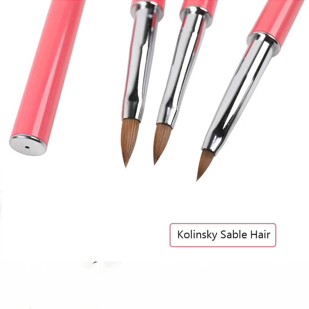 

Lootaan 1 Pc Acrylic Nail Art Brush Kolinsky Sable Hair Manicure Art Nail Painting Pen #2/#4/#6/#8 Nail Art Tools Prof Nail Art