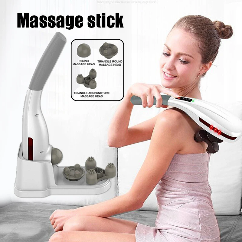 Хороший Здоровый перезаряжаемый ручной глубокий массажер для мышц спины стопы