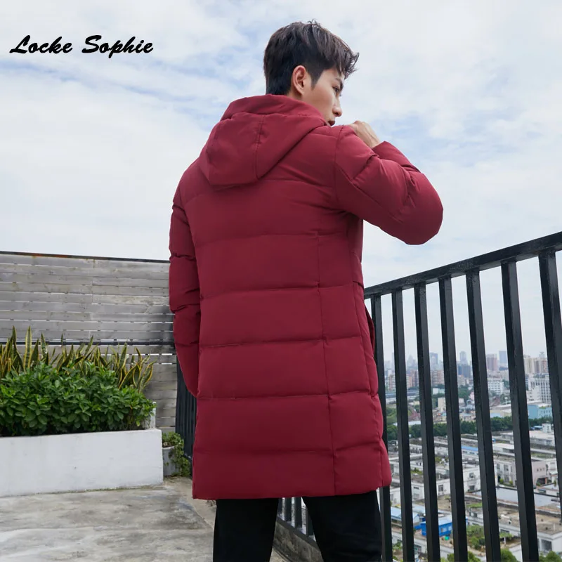 1 шт. мужской пуховик больших размеров 2019 зимняя модная куртка с капюшоном на