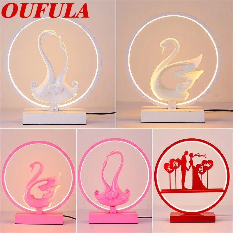 

WPD Art Table Lamp Resin Contemporary Creative Decoration LED For Foyer Living Room Bed Room Office Hotel