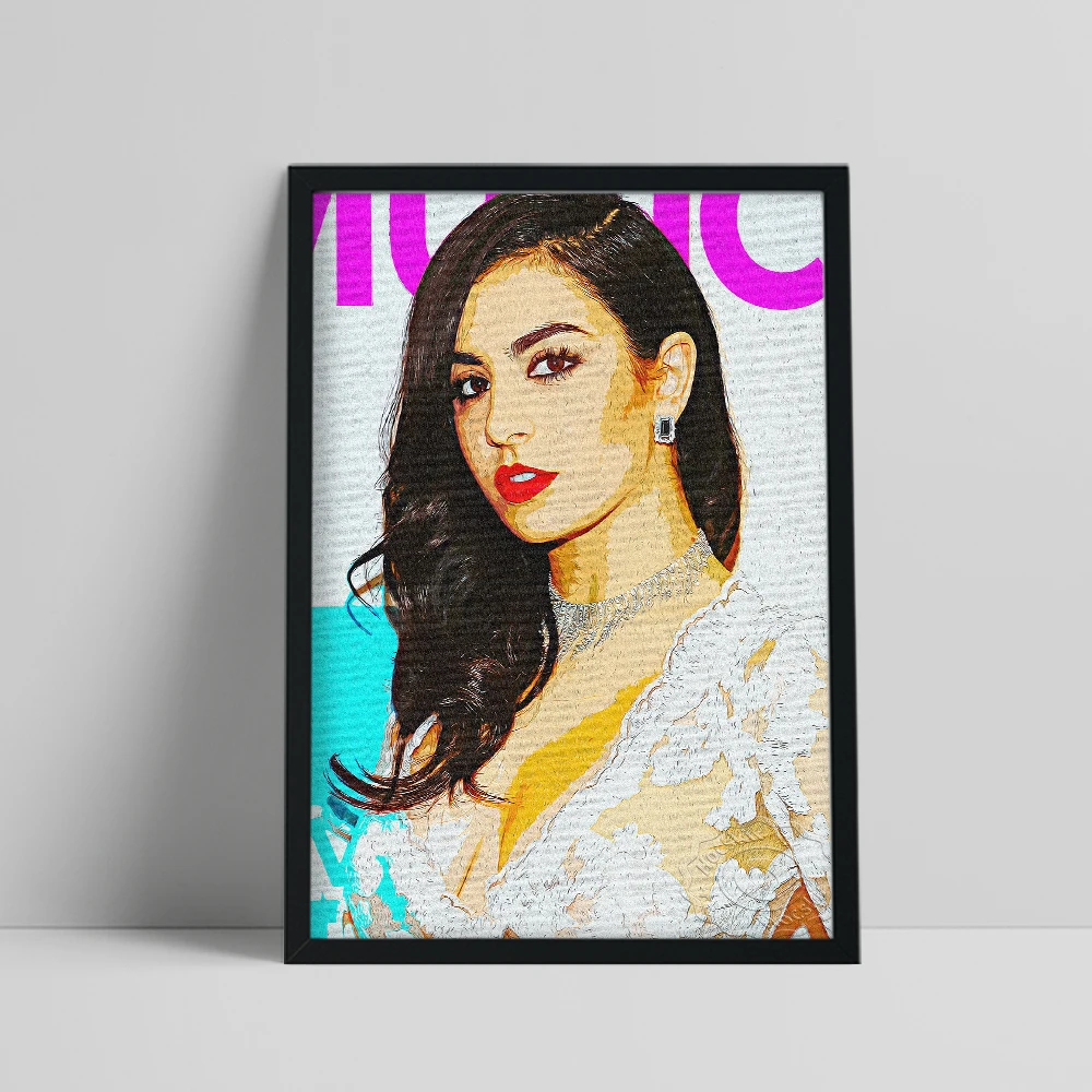 

Charli Xcx British Singer Print, Elegant Wonman Wall Art, Minimalism Watercolour Figure Painting, British Singer Xcx Wall Decor