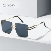 fashion rimless square sunglasses women glasses retro sunglass men luxury designer eyewear uv400 sun glass gradient brown shades