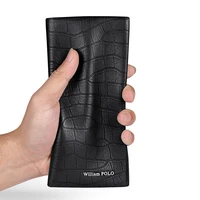 luxury brand men wallet short genuine leather crocodile bifold purse fashion new design cowhide black leather