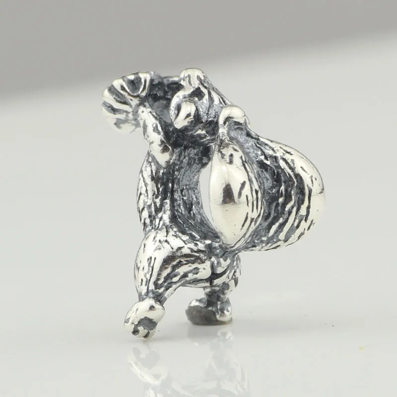 925 пробы Серебряный Бисер Очарование любовь белка Подходит Европейский Тролль 3 0