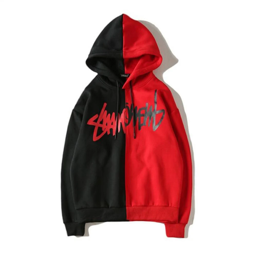 

Patchwork Color Block Pullover Fall Men's Hoodies