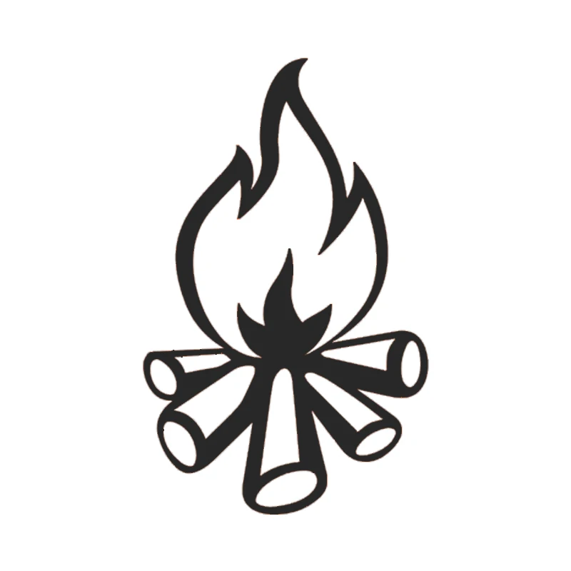 

16*10cm CAMP FIRE DECAL CAR TRUCK WINDOW LAPTOP TOOLBOX STICKERS COOL OUTDOORS CAMPING car accessories