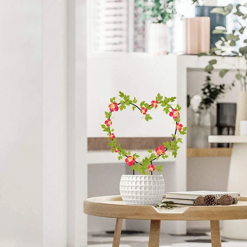 

Metal Iron Round Heart Shaped Garden Plant Support Stake Stand Climbing Rack P82C