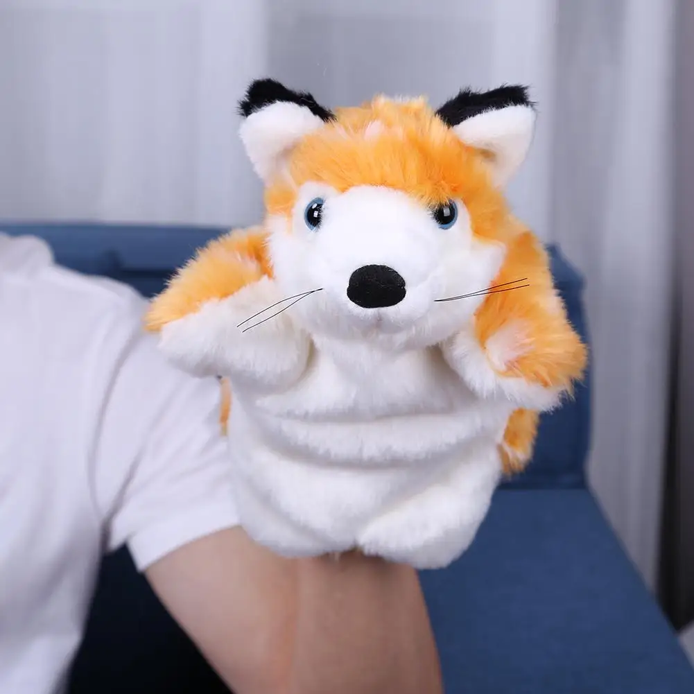 

Cute Fox Hand Puppet Baby Kids Children Soft Doll Plush Educational Toys