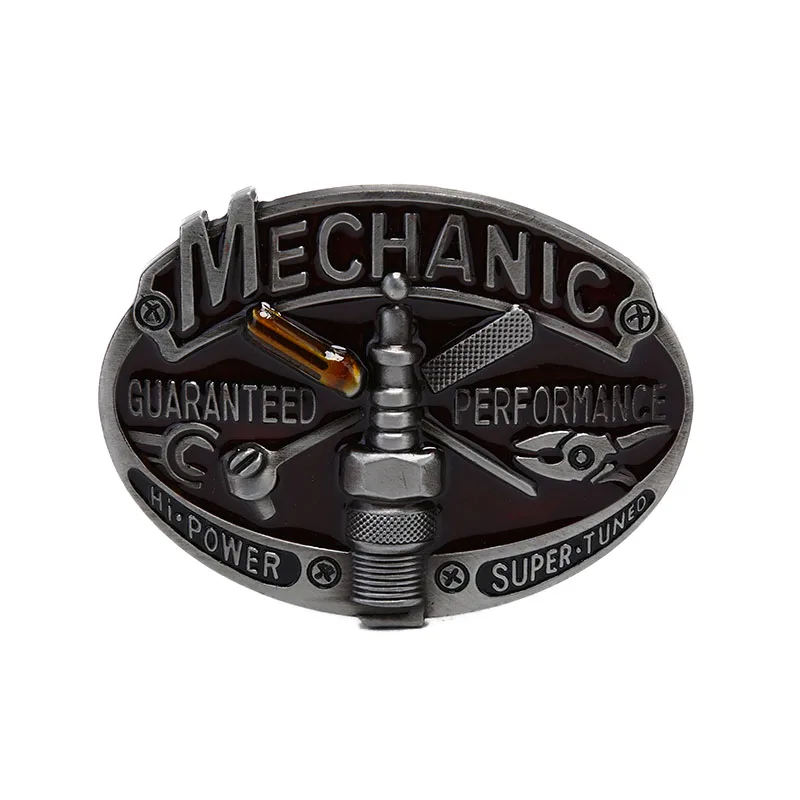 

Retro Carpenter Mechanic Men's Belt Buckle Metal Alloy Western Cowboy Cowgirl