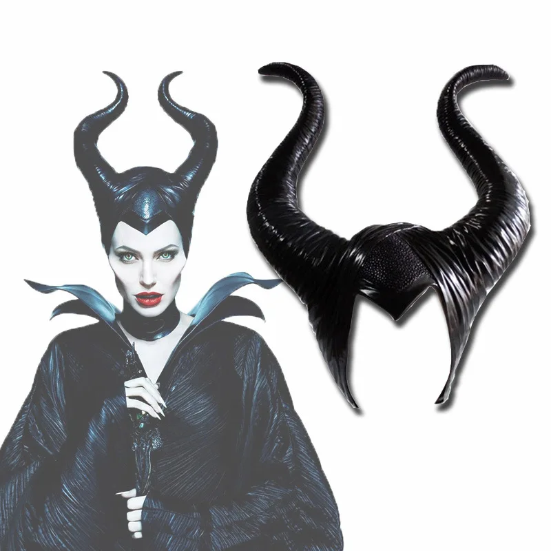 Новинка 2019 головной убор Maleficent 2 ведьма шапка латексная маска вечерние черный