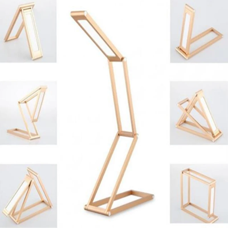 Lukloy складной светодиодный настольная лампа USB перезаряжаемая портативная