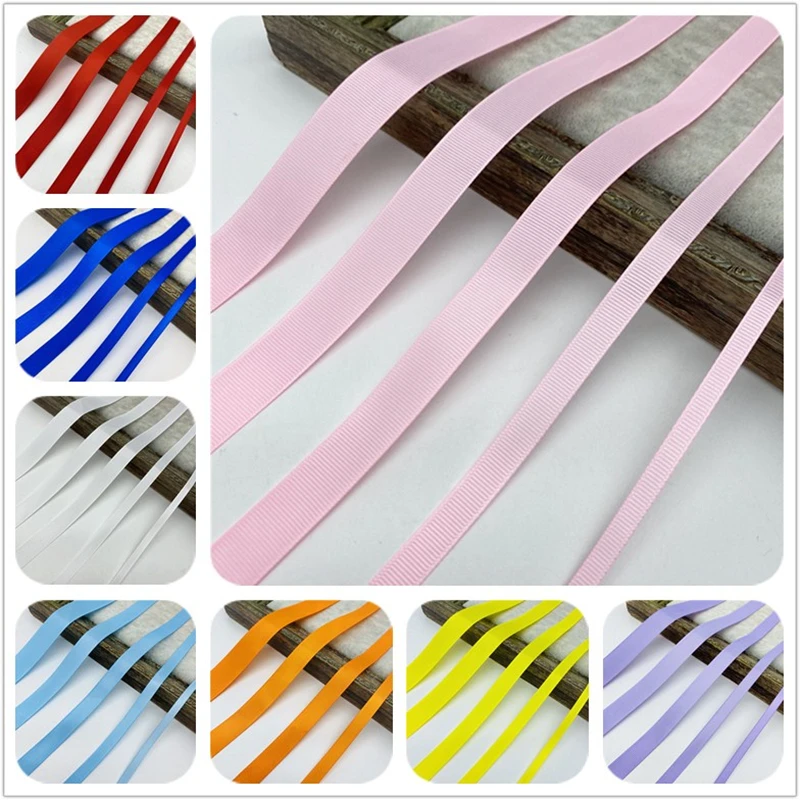 6/10/15/20/25/38/50mm 5ayrds Grosgrain Ribbon For Wedding Christmas Decoration DIY Bows Crafts Gift Wrapping |