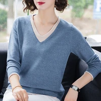women thick sweater pullovers long sleeve button o neck chic sweater female slim knit top black