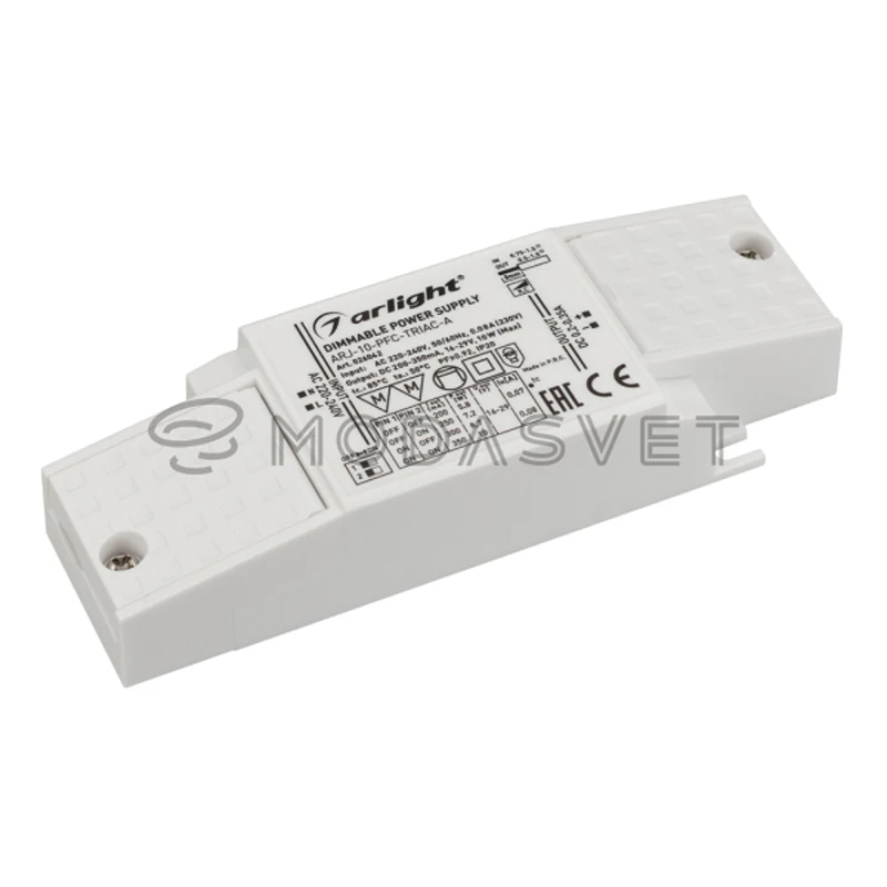 Блок питания ARJ-10-PFC-TRIAC-A (10W, 200-350mA) ( IP20 Пластик, 5 лет)