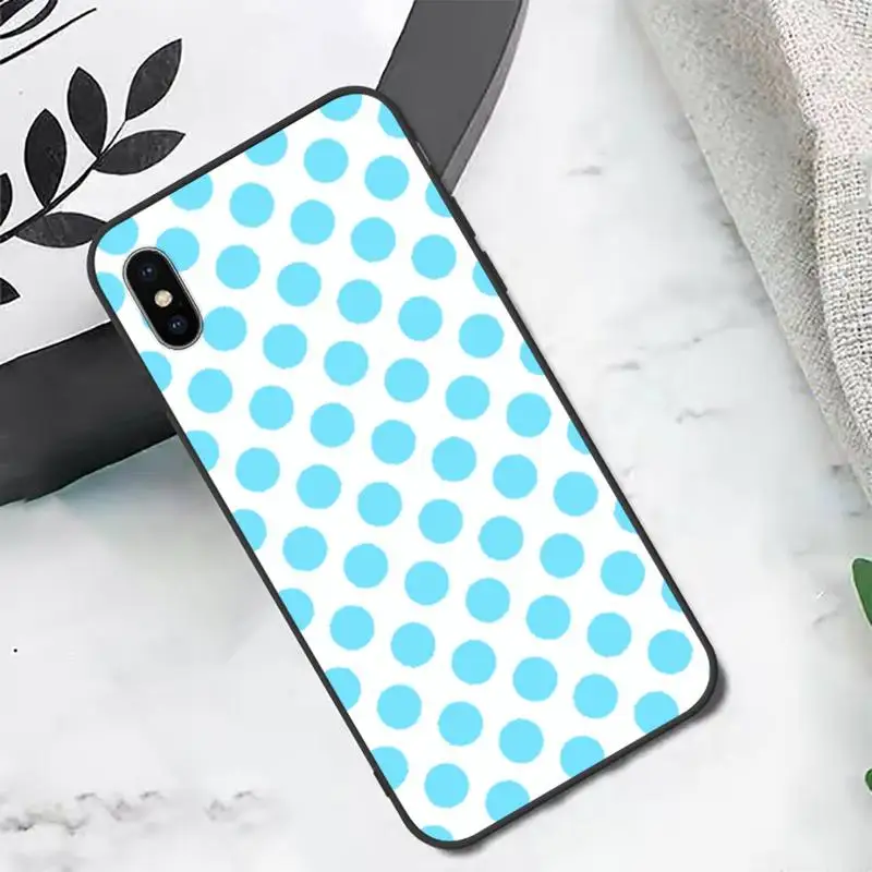 

INITIAL Polka Dots PERSONALISED Phone Case Candy Color for iPhone 6 7 8 11 12 s mini pro X XS XR MAX Plus