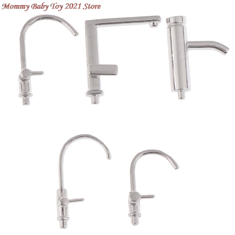 

1/12 Dollhouse Miniature Accessories Mini Bathtub Faucet Simulation Water Tap Model Furniture Toys for Doll House Decoration
