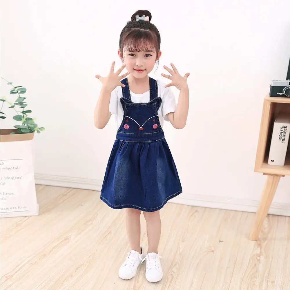

Baby Girls Overalls 1-5T Toddler Children 2020 New Summer Cute Denim Kids Suspenders Jeans Sleeveless Sweet Princess Bib Dress