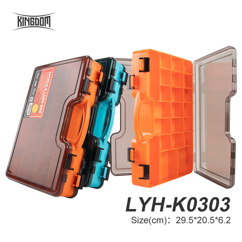 

Kingdom Fishing Box 29.5*20.5*6.2cm 495g Multifunctional Double Sided Adjustable High Quality Fishing Lure Accessories Tackles