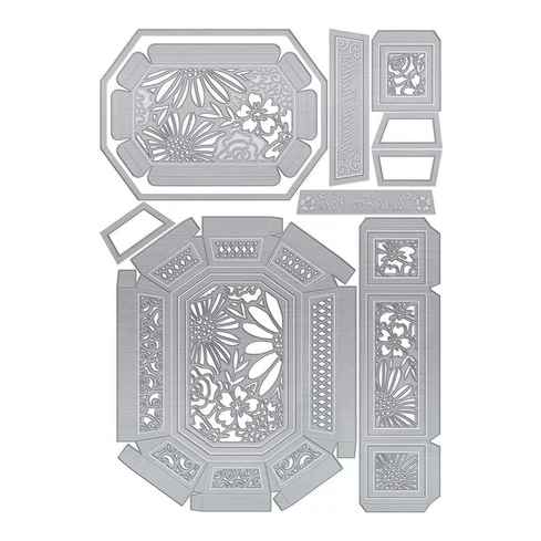

Metal cutting dies shadow trinket box cut die mold card Scrapbook paper craft knife mould blade punch stencls