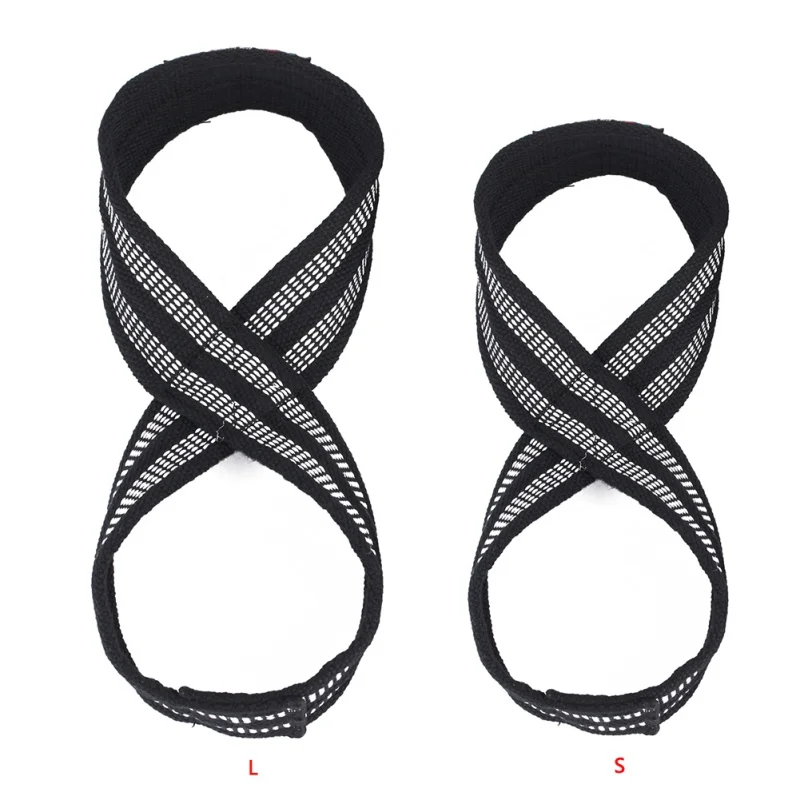 

2pcs/Pack Figure 8 Weight Lifting Straps Wrist Strap Pull-ups Horizontal Bar Powerlifting Belt For Fitness Bodybuilding Training
