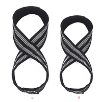 2pcspack figure 8 weight lifting straps wrist strap pull ups horizontal bar powerlifting belt for fitness bodybuilding training