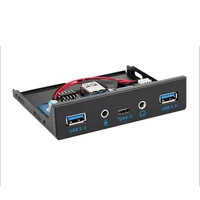 3 5 inch front panel usb 3 0 hub 10gbps typec3 1 aux 3 5mm computer floppy drive expansion board for desktop pc