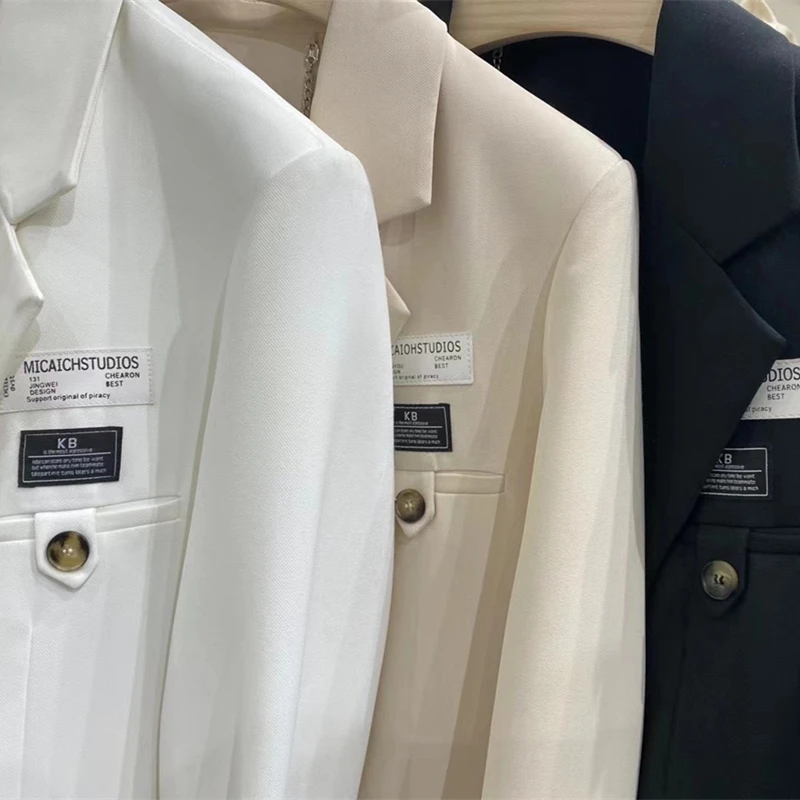 

Women's Suit Casual Commuter Single-Breasted Letter Labeling Work Coat Jacket 2021 Spring And Autumn Women's Clothing
