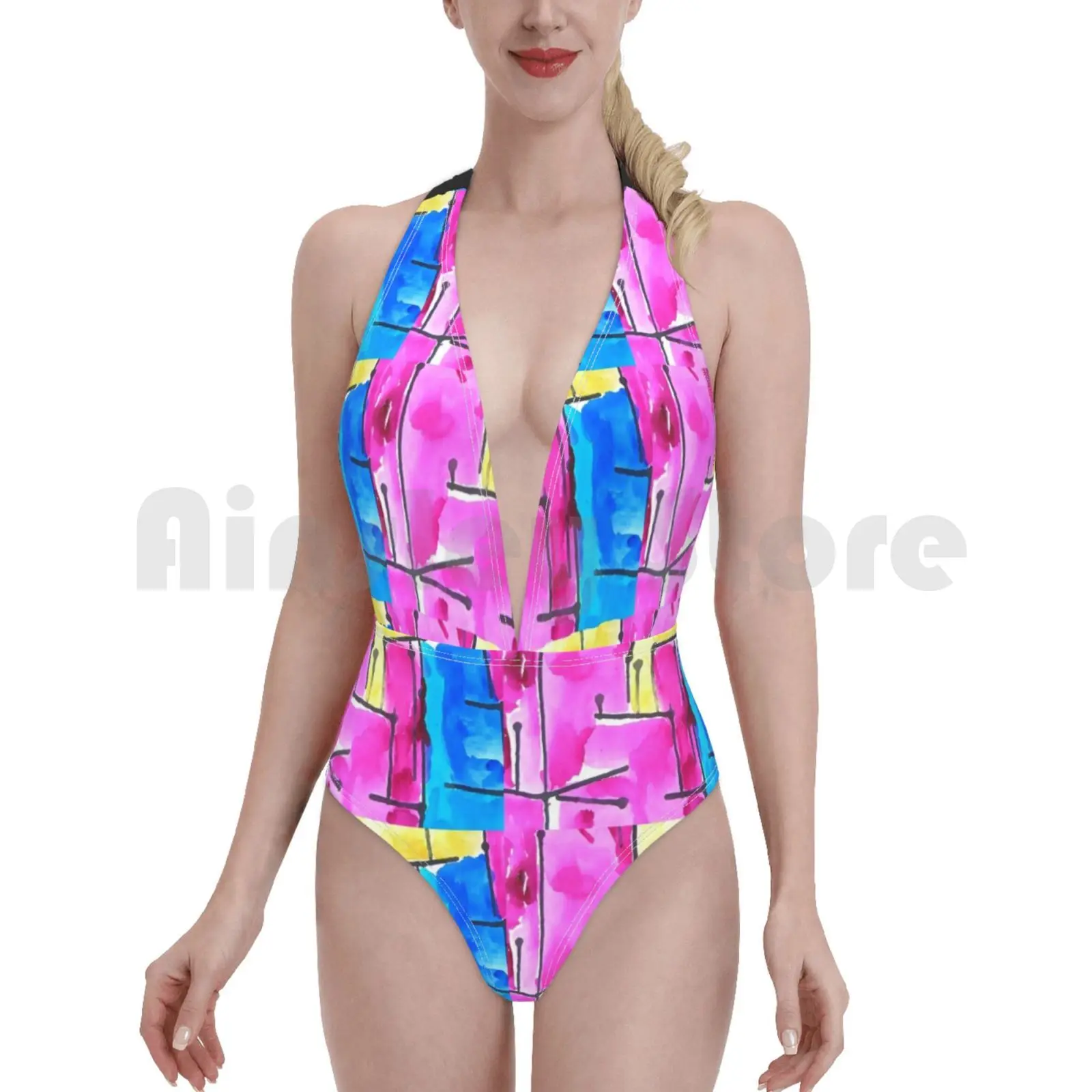 Безымянный 6 купальник бикини Мягкий Высокая Талия Oma умов через искусство Scripps |