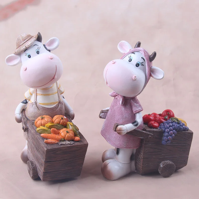 Пара изделия из полимера подарки статуя коров домашние украшения девушки друг