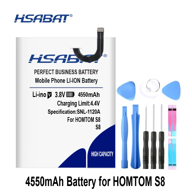 HSABAT S8 4550 мА/ч, Батарея для HOMTOM S8 S 8 5,7 дюймов MTK6750