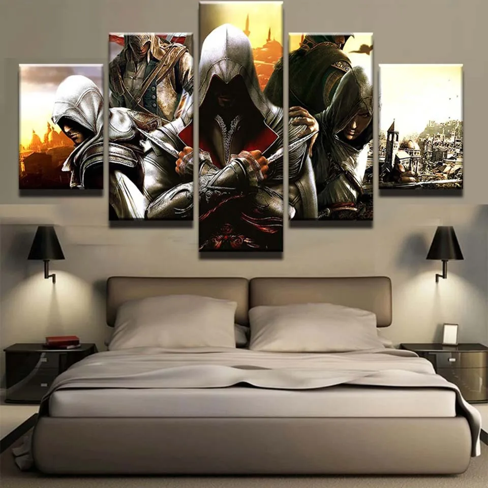Картины на холсте Assassins Creed Connor несколько войн стены искусства рамки дома 36 Декор 5