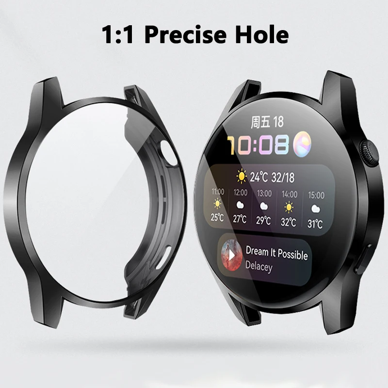 Чехол из ТПУ для Huawei Watch 3 pro 48 мм 46 мягкий защитный бампер с покрытием Защита