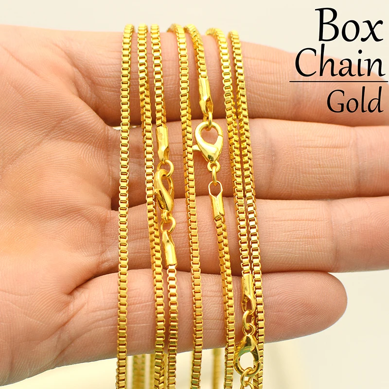 Ожерелье цепочка женское с золотым/серебряным покрытием и бронзовым/медным 20