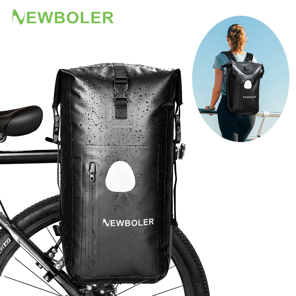 NEWBOLER 3 in1 Bicycle Pannier Bag 20L Backpack Bike Carrier