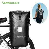 newboler 3 in1 bicycle pannier bag 20l backpack bike carrier bag pvc waterproof reflective shoulder speed cycling luggag bag