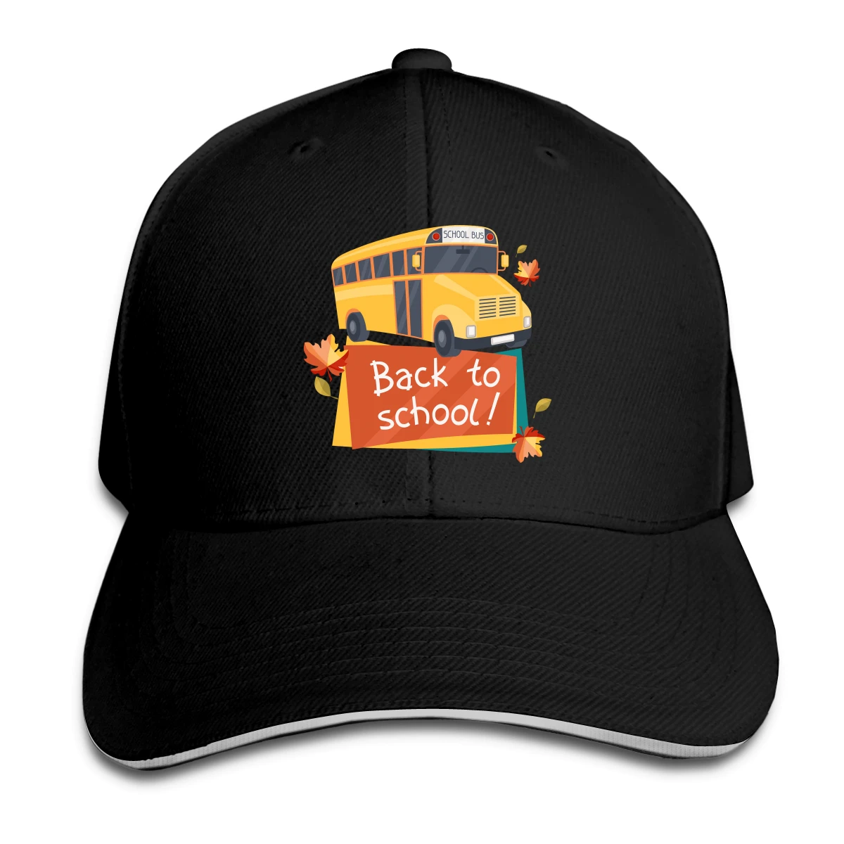 

School Bus Back To School Hat Baseball Cap for Men Women Fashion Adjustable Sun Hat