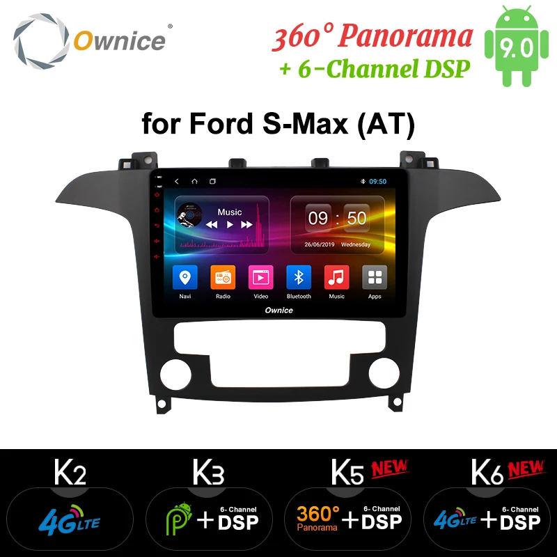 Автомобильный радиоплеер Ownice 9 &quotcarplay GPS Navi Android 10.0.0 8 ядер 4G LTE 360 панорама DSP SPDIF