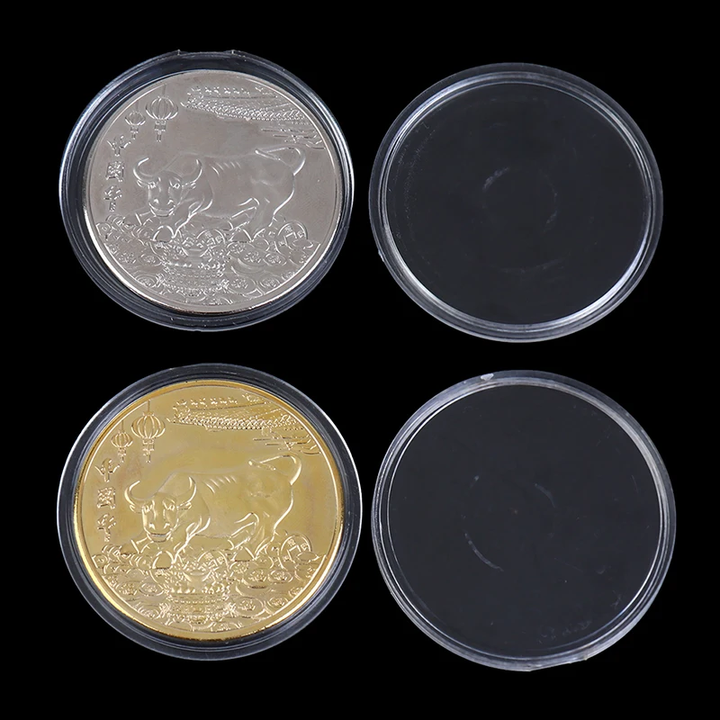 2021 New Year Gold Coin Twelve Zodiac Ox Commemorative Coins Collection Gift |