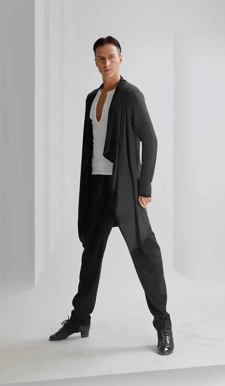 Economic Latin Dance Shirts For Males Black Latin Tops Men Adult Teacher Professional Ballroom Hot Sale Wild Cardigan Wear PY209