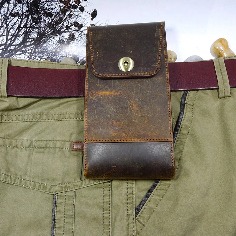 Универсальный Вертикальный чехол для телефона из натуральной кожи blongk с двумя