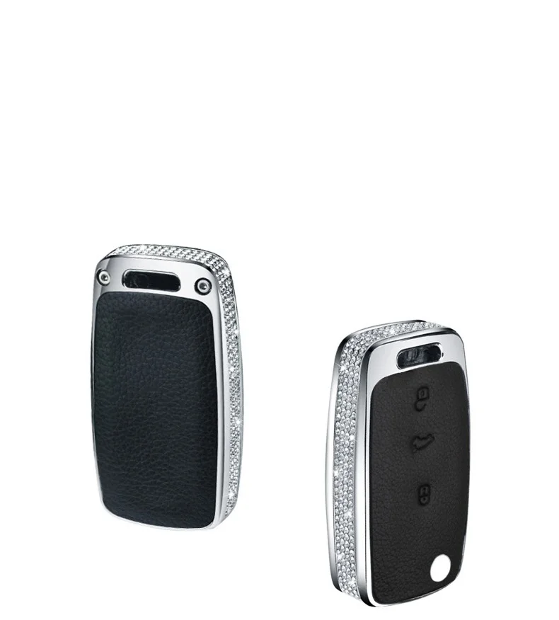 

Luxury Diamond Key Shell Holder Remote Car Key Case Cover For Volkswagen Polo Passat Tiguan Bora Gift Accessories
