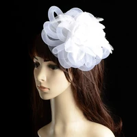 women chic sinamay fascinator hat cocktail wedding party church headpiece fashion headwear formal feather hair accessories