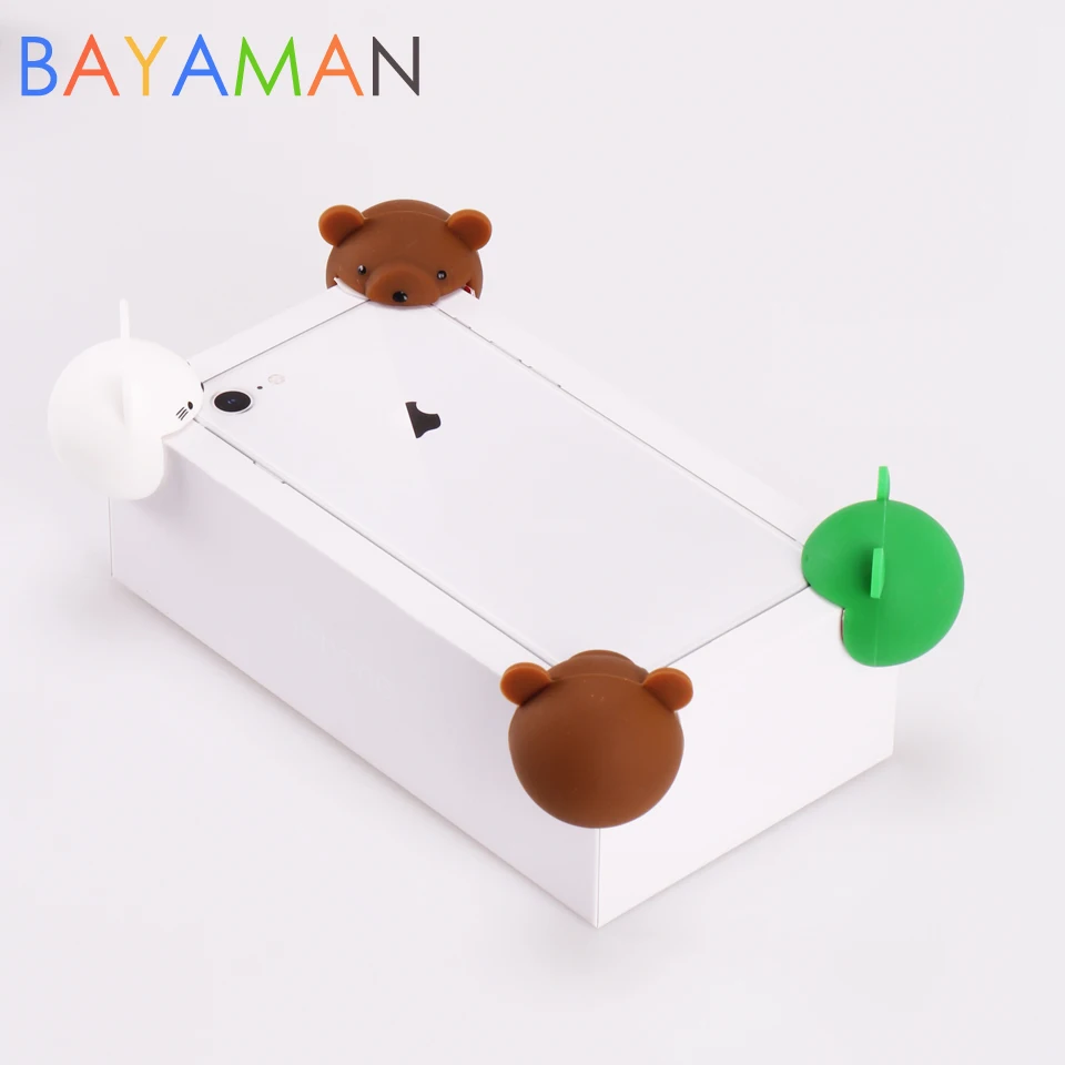 6pcs Child Baby Safety Cute Cartoon Furniture Corner Guards Soft Silicone Table Desk Corner Protector Edge Cover Toddler Infant