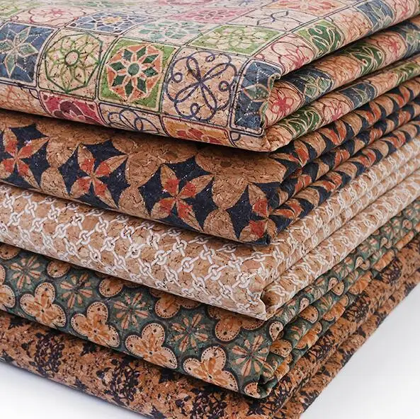 Винтаж напечатанные мягкий пробковый материал для одежды Чехлы бумажники