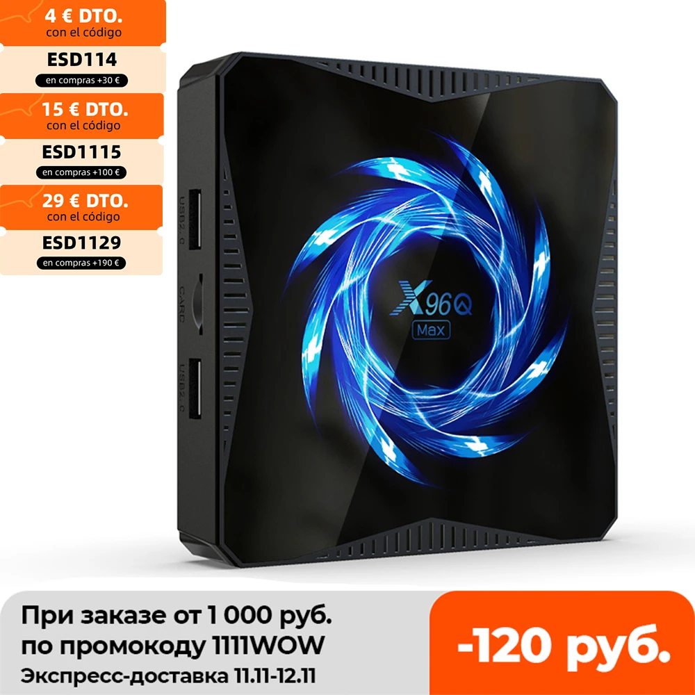 

ТВ-приставка X96Q MAX, Android 10, 2,4 ГГц/телефон, Wi-Fi, BT 5,0, Cortex A53, Allwinner H616, четырехъядерный процессор, HDR, 4K, Смарт ТВ-приставка, медиаплеер