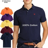 high quality 100 cotton embroidery logo summer mens polos shirts casual polos homme fashion short sleeve lapel tops xs 5xl