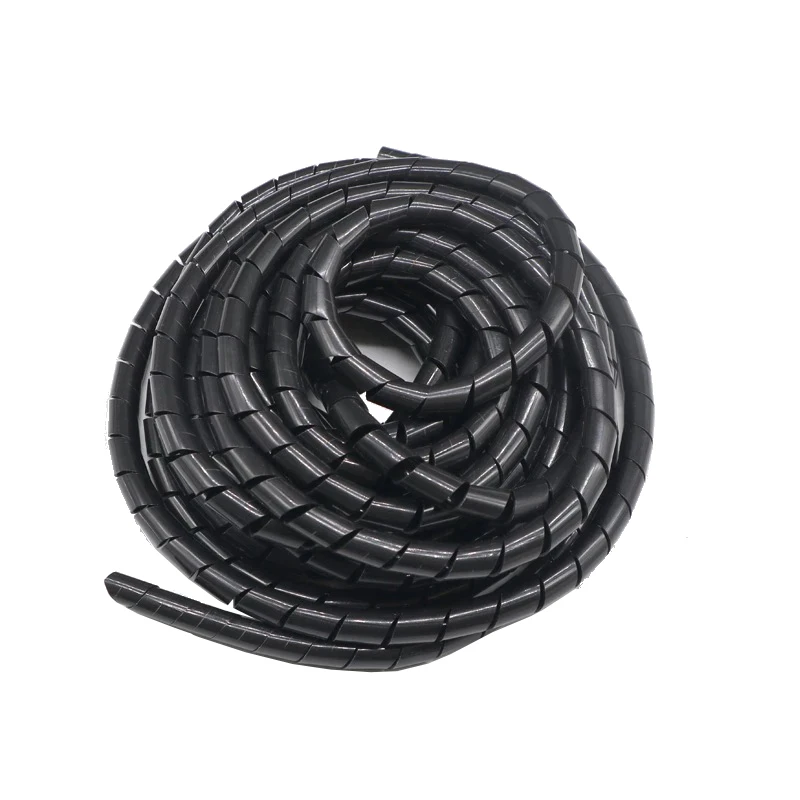 Spiral Wraping Diameter Long Cable Casing Sleeves Winding Pip Black | Спорт и развлечения