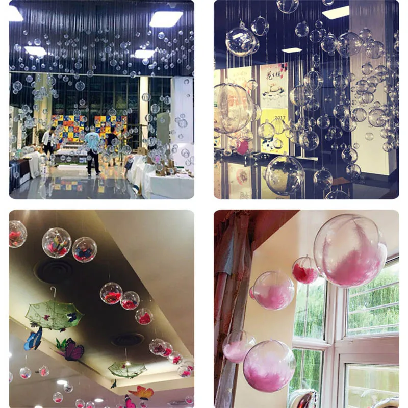 10 шт. прозрачные шарики сферы украшение сделай сам подвесные для рождественской