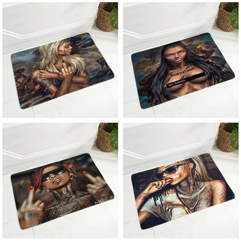 

Sexy Girl Carpet Door Mat Bedroom Decorative Carpet Non-slip Carpet Kitchen Carpet Modern Living Room Decoration Bath Mats Rug