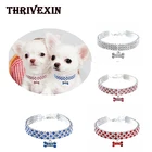 Поводок-рулетка для питомца ожерелье аксессуары для щенков собачий ошейник с 3-мя рядами красивых Стразы для собак с украшением в виде кристаллов колье цепочка со стразами идеально сочетаются с нарядным драгоценный кулон